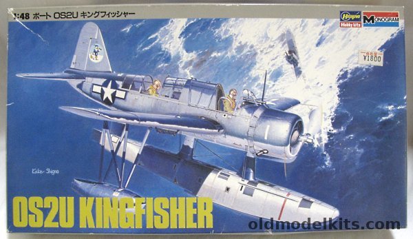 Monogram 1/48 OS2U-3 (floatplane) or OS2U-1 (landplane) Kingfisher - USS Miami / VO-3 USS Mississippi / NAS Corpus Christi - Monogram-Hasegawa Issue - (OS2U3), HM15 plastic model kit